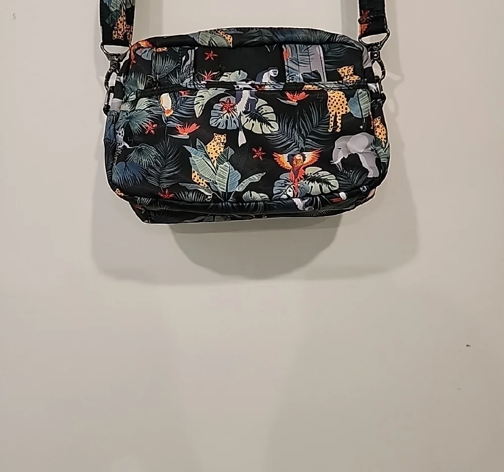 Lug Tropical Print Crossbody Bag Lightweight Travel Organizer Colorful Women’s - Picture 7 of 8